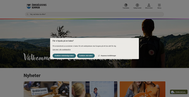 Security scan screenshot of http://www.ornskoldsvik.se