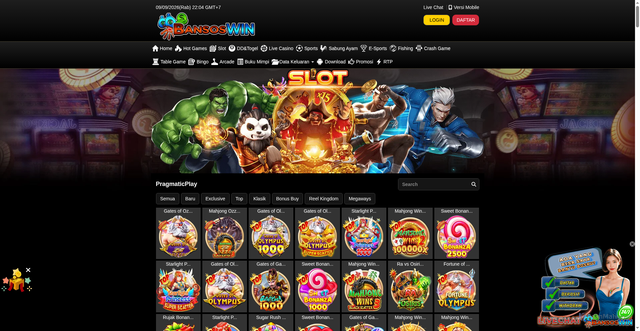 Security scan screenshot of https://adspro6-bansoswin.com/desktop/game/slot/pragmaticplay