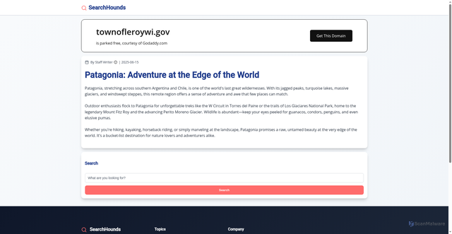 Security scan screenshot of https://townofleroywi.gov/