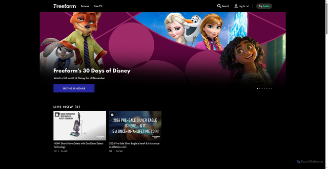 Security scan screenshot of https://www.freeform.com/