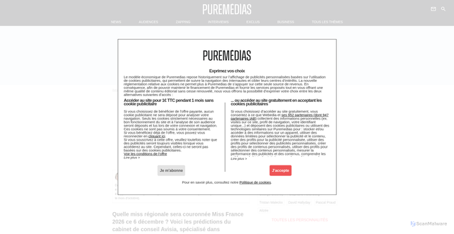 Security scan screenshot of https://www.ozap.com/actu/miss-france-2026-voici-quelle-candidate-devrait-etre-elue-ce-soir-si-lon-en-croit-lia/652718