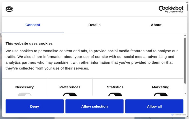 Security scan screenshot of https://www.harjeans.se/
