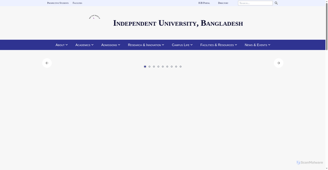 Security scan screenshot of iras.iub.edu.bd