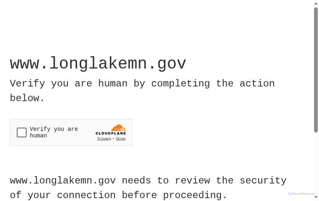 Security scan screenshot of https://www.longlakemn.gov/