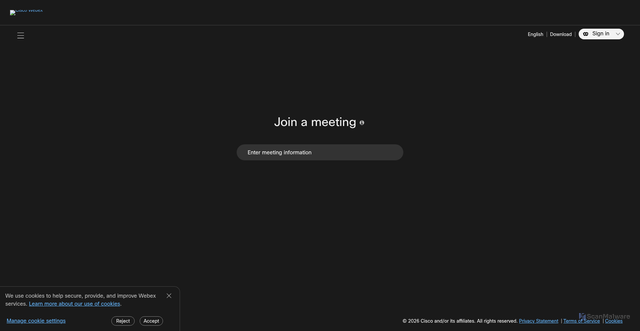 Security scan screenshot of https://meet348.webex.com