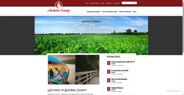 Security scan screenshot of https://www.auduboncountyia.gov/