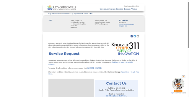 Security scan screenshot of https://www.knoxvilletn.gov/government/city_departments_offices/311