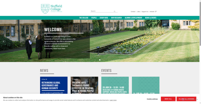 Security scan screenshot of http://www.nuffield.ox.ac.uk/