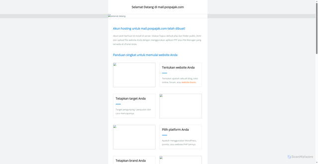 Security scan screenshot of http://mail.pospajak.com/