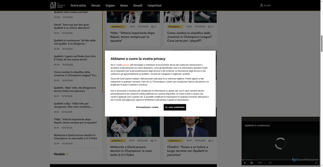 Security scan screenshot of https://www.ilbianconero.com/