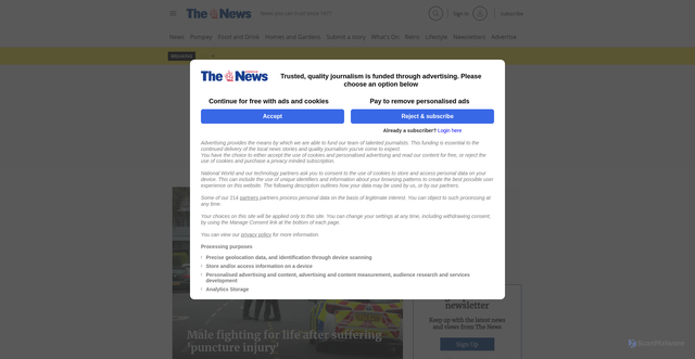 Security scan screenshot of https://portsmouth.co.uk