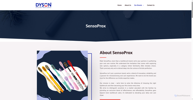 Security scan screenshot of https://dysonindustries.com/sensoprox/