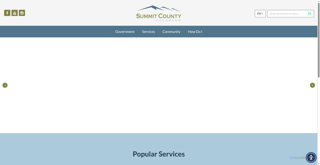 Security scan screenshot of https://summitcountyco.gov/
