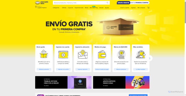 Security scan screenshot of https://articulo.mercadolibre.com.ar