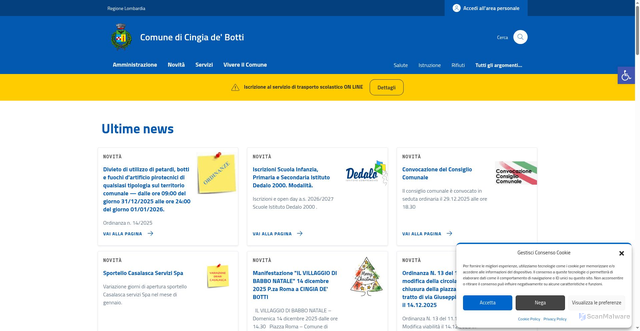 Security scan screenshot of https://comune.cingiadebotti.cr.it/