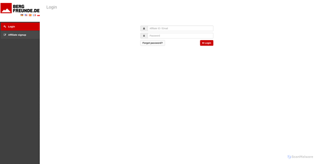 Security scan screenshot of https://partner.bergfreunde.de