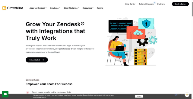 Security scan screenshot of https://app.growthdot.com