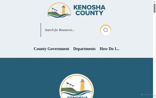 Security scan screenshot of https://www.kenoshacountywi.gov/