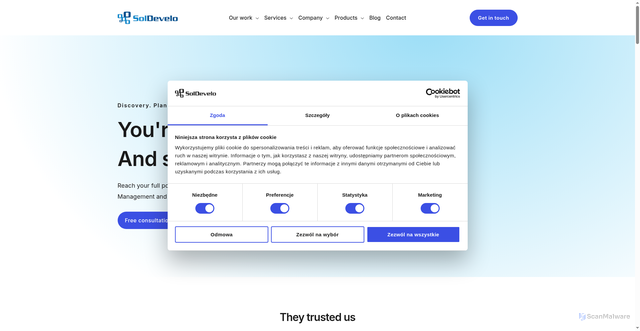 Security scan screenshot of https://soldevelo.com