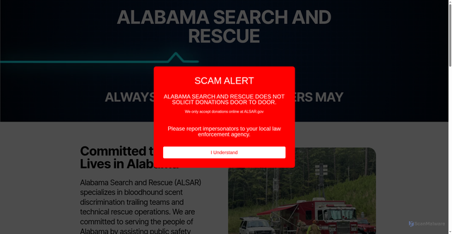Security scan screenshot of https://alsar.gov/