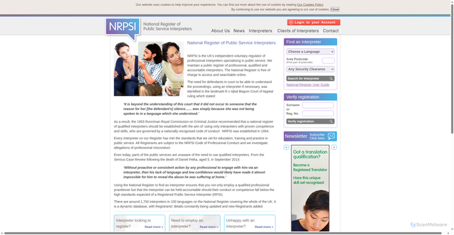 Security scan screenshot of https://www.nrpsi.org.uk/