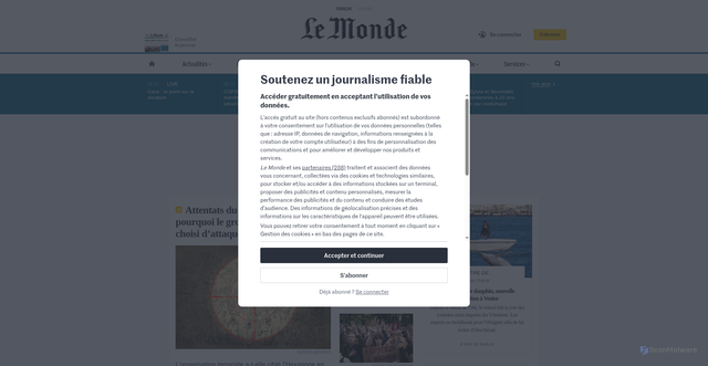 Security scan screenshot of https://peage-fr-vinci.com/