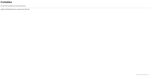 Security scan screenshot of https://sinux.com.ar