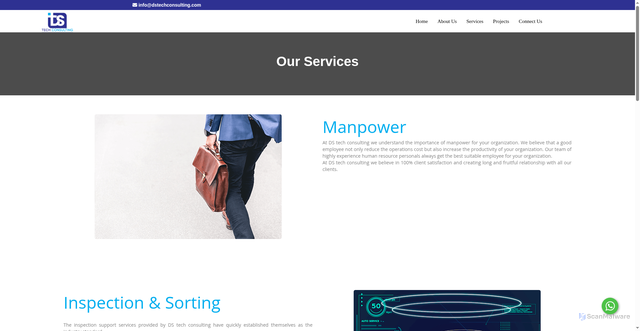 Security scan screenshot of https://dstechconsulting.com/services.php