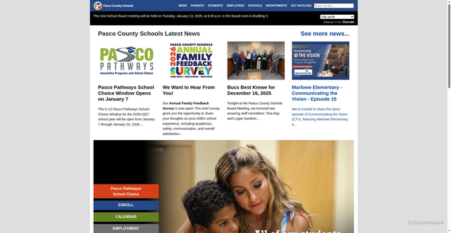 Security scan screenshot of https://www.pasco.k12.fl.us