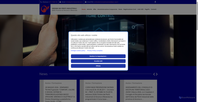 Security scan screenshot of https://www.periti-industriali.an.it