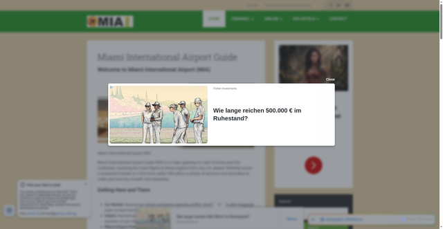 Security scan screenshot of https://miamiinternationalairport.org/