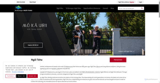 Security scan screenshot of https://ngaitahu.iwi.nz/