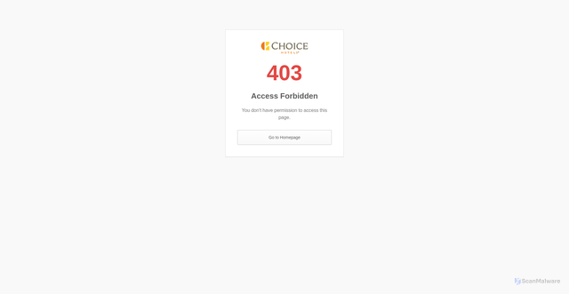 Security scan screenshot of https://choicehotels.jamfcloud.com