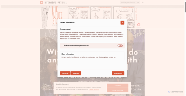 Security scan screenshot of https://www.lospaziobianco.it