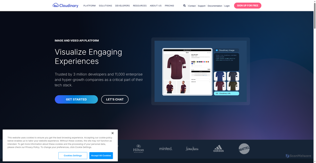 Security scan screenshot of https://pledgeling-res.cloudinary.com
