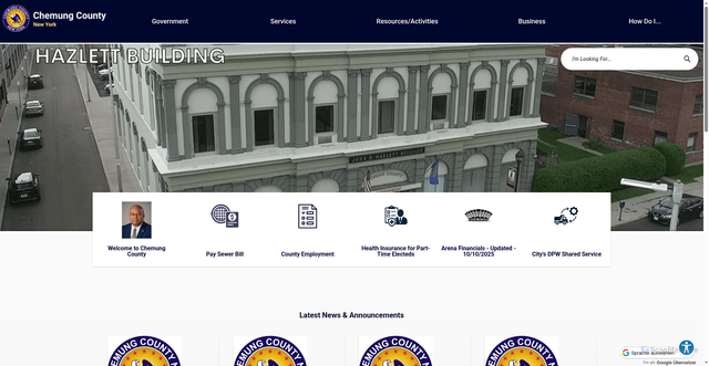 Security scan screenshot of https://chemungcountyny.gov/
