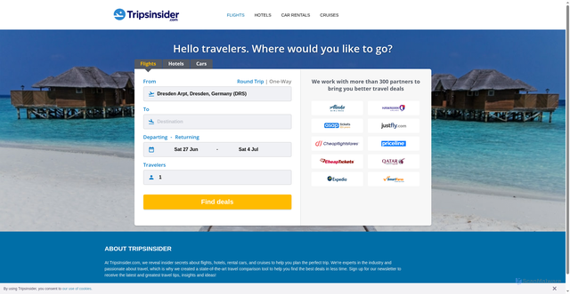 Security scan screenshot of https://www.tripsinsider.com