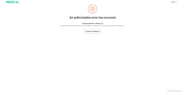 Security scan screenshot of https://eu.pacs.medicai.io