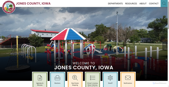 Security scan screenshot of https://www.jonescountyiowa.gov/