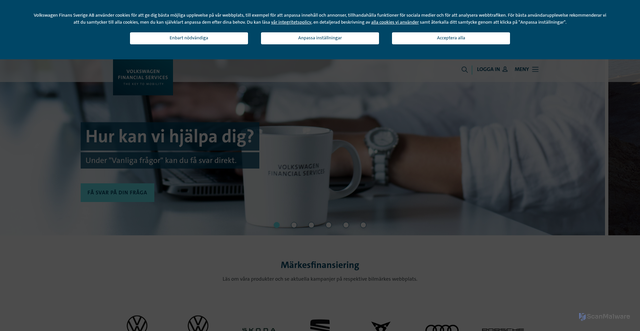 Security scan screenshot of https://www.vwfs.se/