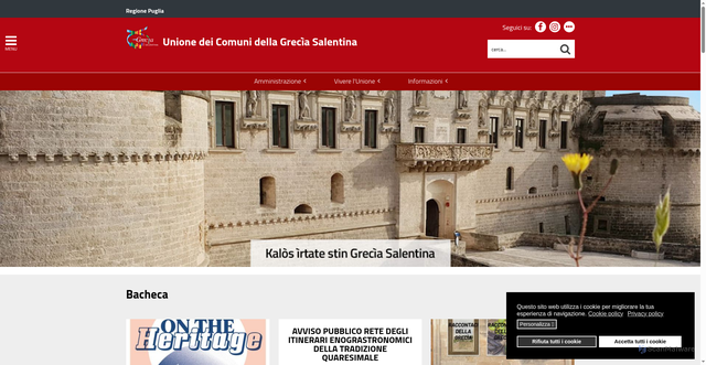 Security scan screenshot of https://www.unionegreciasalentina.le.it