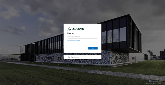 Security scan screenshot of https://accsystechnologies.sharepoint.com