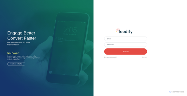 Security scan screenshot of https://cdn.feedify.net