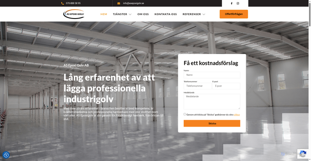 Security scan screenshot of https://asepoxigolv.se