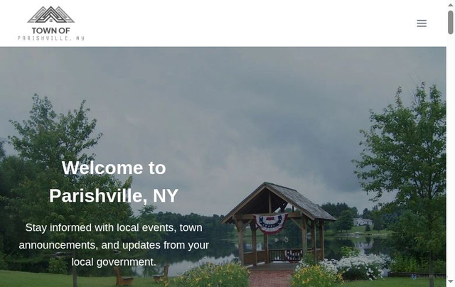 Security scan screenshot of https://parishvilleny.gov/