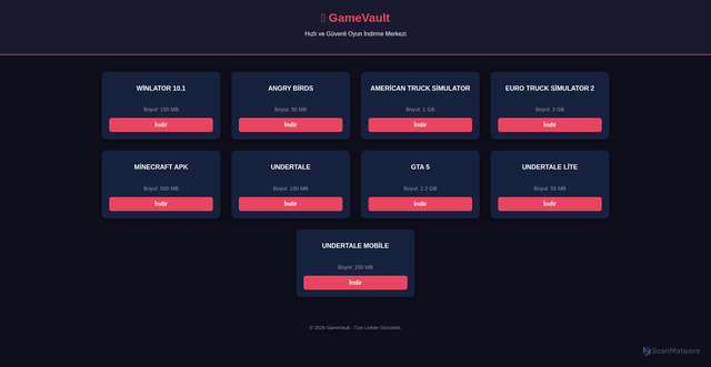 Security scan screenshot of https://gamevault-bjaai18svz.edgeone.app/
