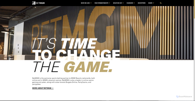 Security scan screenshot of https://www.betmgminc.com/