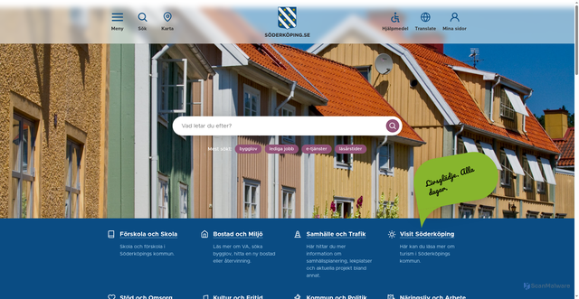 Security scan screenshot of http://www.soderkoping.se