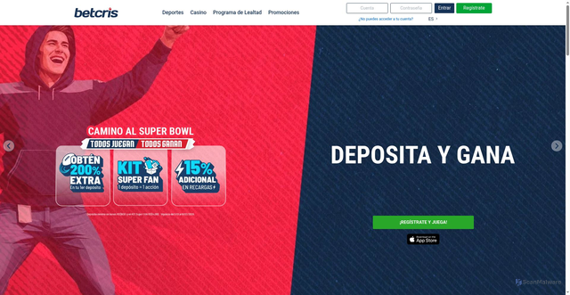 Security scan screenshot of https://betcris.do