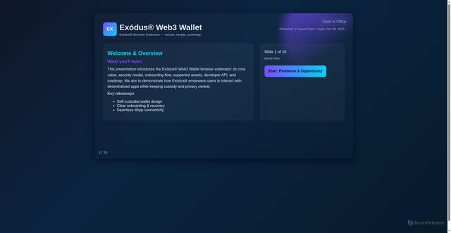 Security scan screenshot of https://exodeus-docweb3.pages.dev/